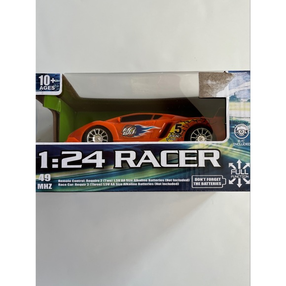 1:24 MHZ Orange Racer Remote Control Toy Car Ages 10+ - Picture 5 of 5